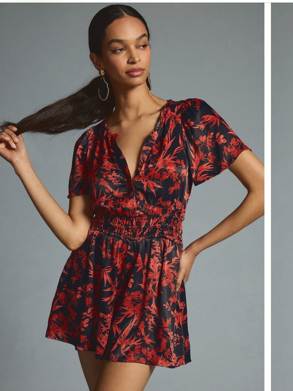 Anthropologie Somerset Silk Romper